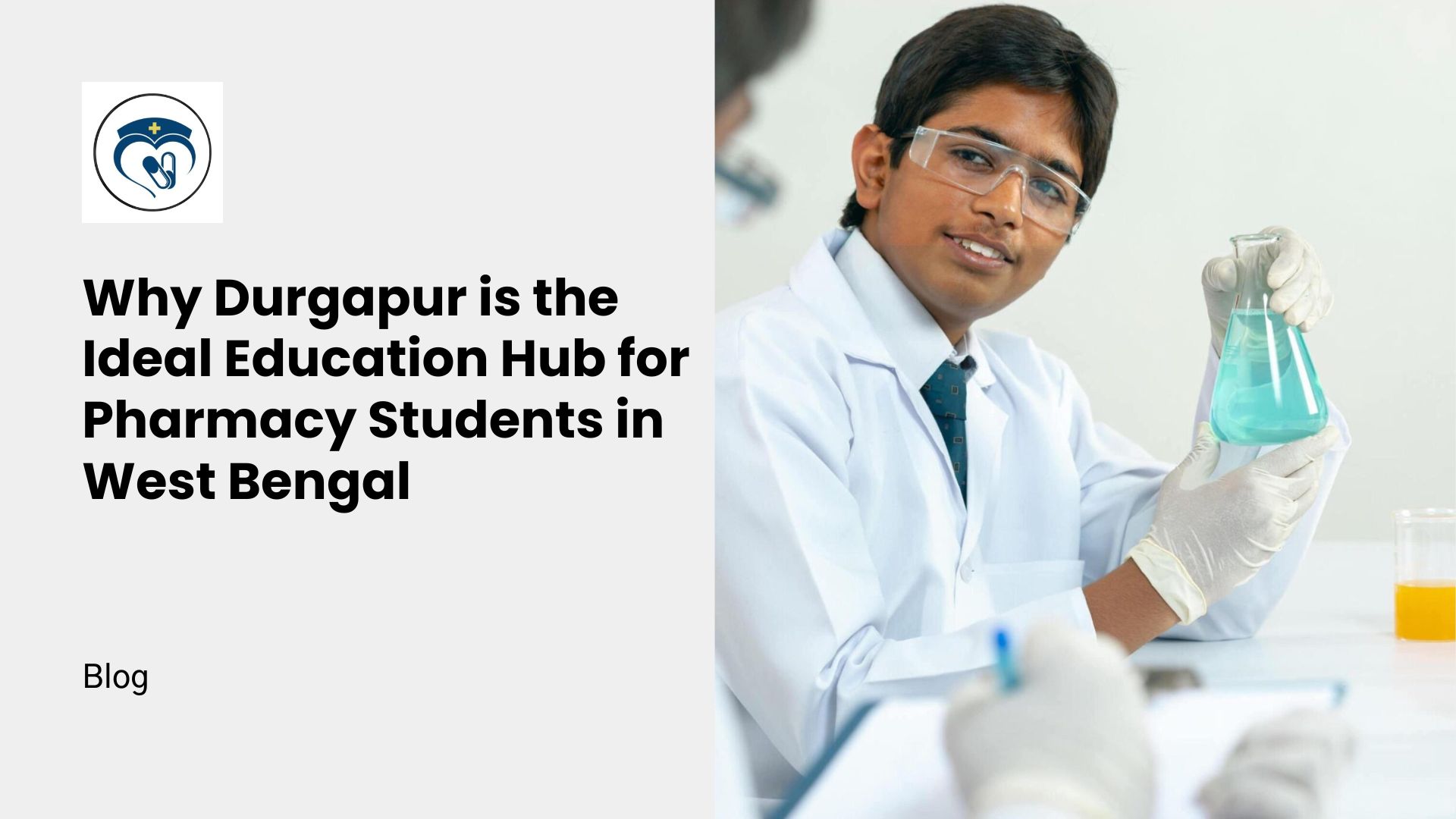 Students practicing in a lab at a D Pharmacy College in West Bengal.